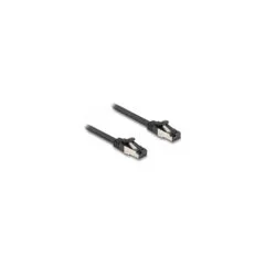 Delock RJ45 Flachband Patchkabel Stecker zu Stecker Cat.8.1 flexibel 0.25 m schwarz