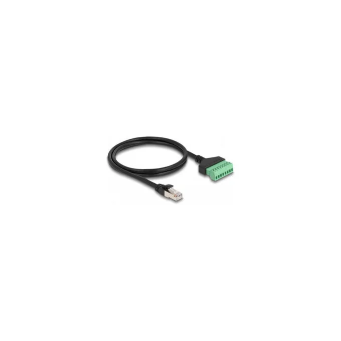 Delock RJ45 Kabel Cat.6 Stecker zu Terminalblock Adapter 1 m 2-teilig — image 2