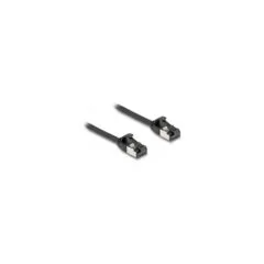 Delock RJ45 Kabel Stecker zu Stecker Cat.8.1 flexibel 2 m schwarz