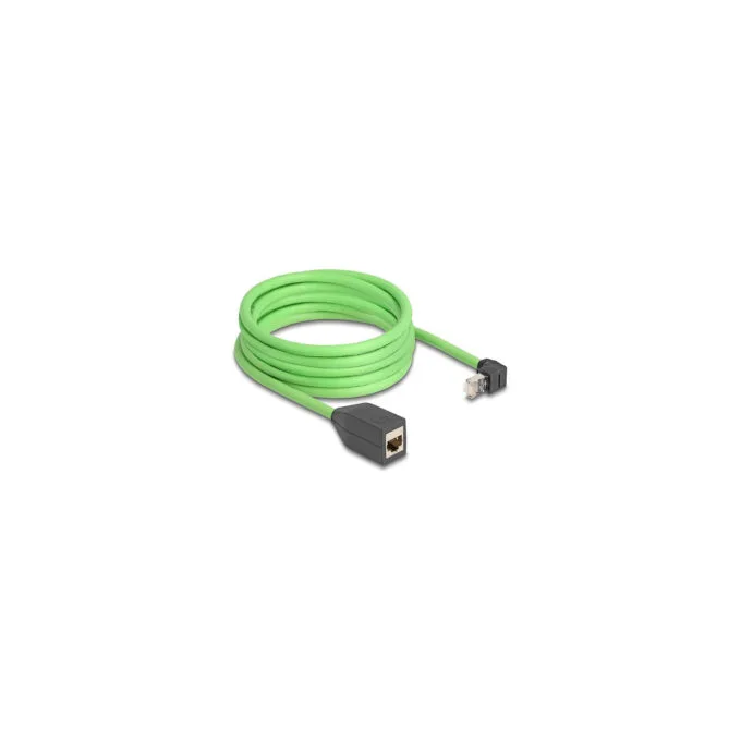 Delock RJ45 Netzwerk Verlängerungskabel Cat.6A Stecker oben gewinkelt zu Buchse SF UTP schleppkettentauglich PUR (TPU... — image 2