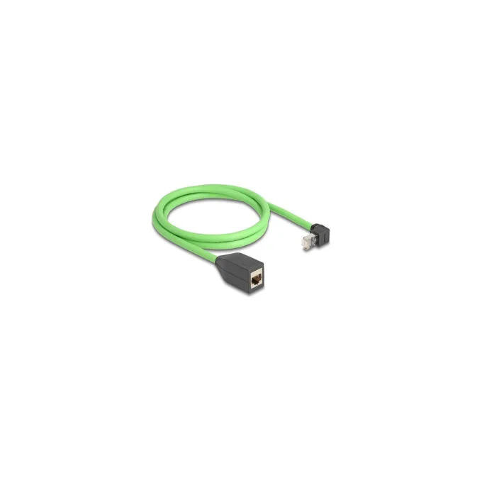 Delock RJ45 Netzwerk Verlängerungskabel Cat.6A Stecker oben gewinkelt zu Buchse SF UTP schleppkettentauglich PUR (TPU... — image 2