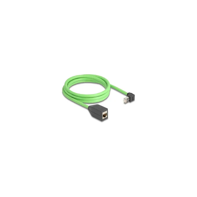 Delock RJ45 Netzwerk Verlängerungskabel Cat.6A Stecker oben gewinkelt zu Buchse SF UTP schleppkettentauglich PUR (TPU... — image 2