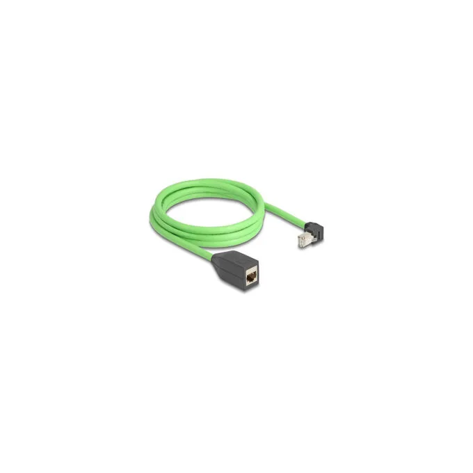 Delock RJ45 Netzwerk Verlängerungskabel Cat.6A Stecker unten gewinkelt zu Buchse SF UTP schleppkettentauglich PUR (TP... — image 2