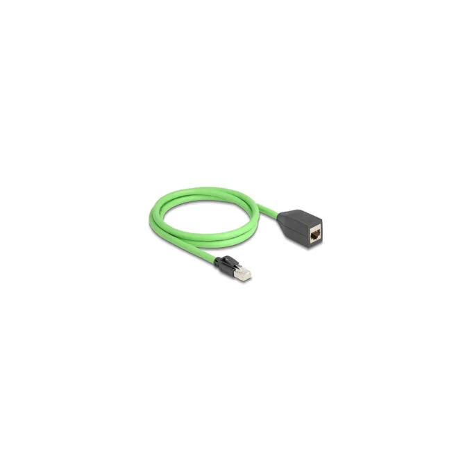 Delock RJ45 Netzwerk Verlängerungskabel Cat.6A Stecker zu Buchse SF UTP schleppkettentauglich PUR (TPU) 1 m grün — image 2