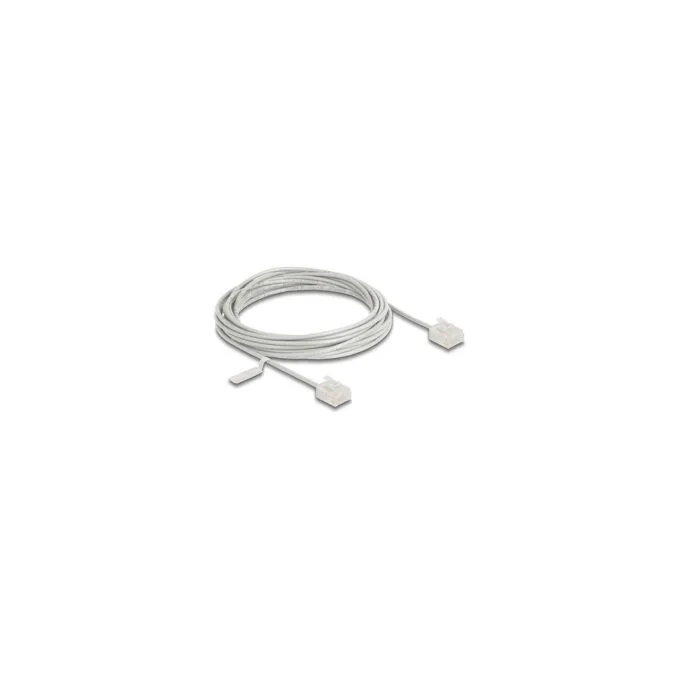 Delock RJ45 Netzwerkkabel Cat.6 UTP Ultra Slim 5 m grau mit kurzen Steckern — image 1