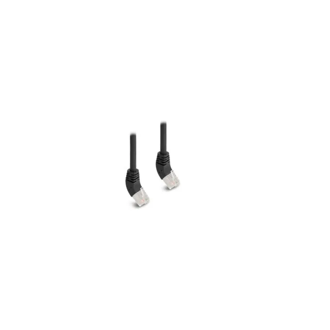 Delock RJ45 Netzwerkkabel Cat.6A S FTP 45° nach oben gewinkelt 3 m schwarz — image 1