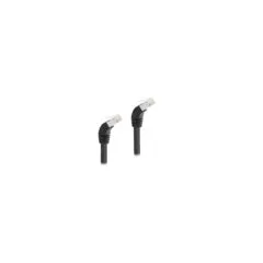 Delock RJ45 Netzwerkkabel Cat.6A S FTP 45° nach unten gewinkelt 3 m schwarz