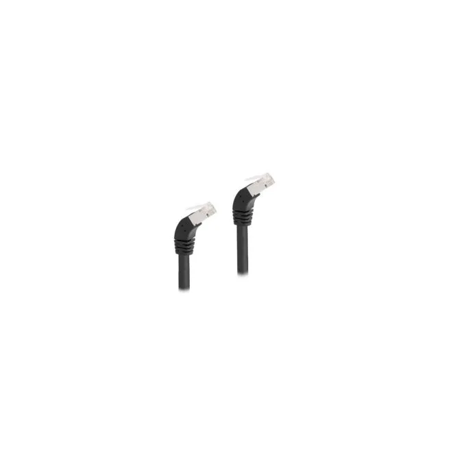 Delock RJ45 Netzwerkkabel Cat.6A S FTP 45° nach unten gewinkelt 3 m schwarz — image 1