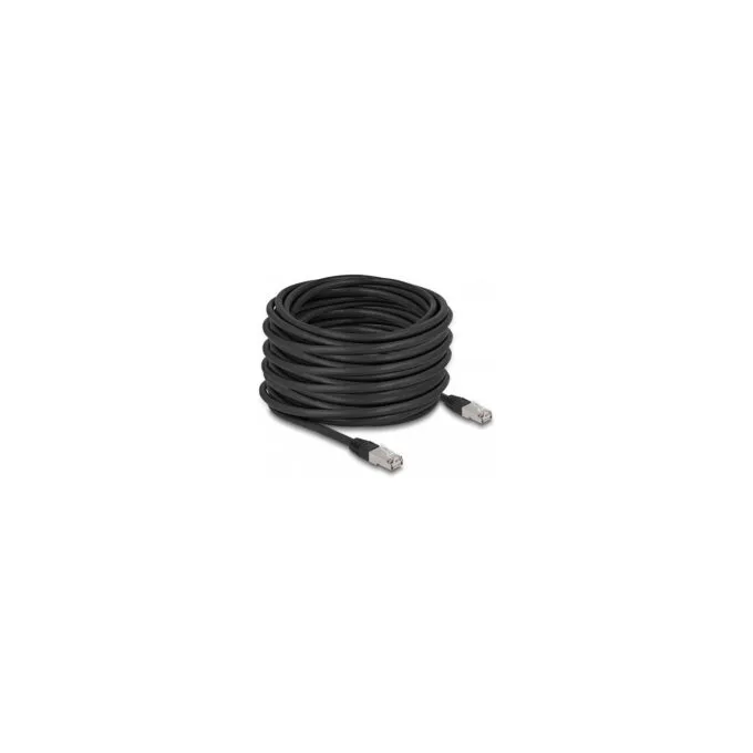 Delock RJ45 Netzwerkkabel Cat.6A S FTP PE Outdoor 20 m schwarz — image 1