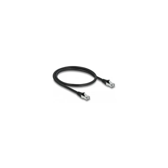 Delock RJ45 Netzwerkkabel Cat.6A S FTP PUR Outdoor 0.5 m schwarz — image 1