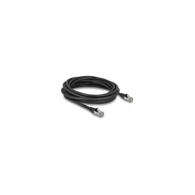 Delock RJ45 Netzwerkkabel Cat.6A S FTP PUR Outdoor 5 m schwarz — image 1