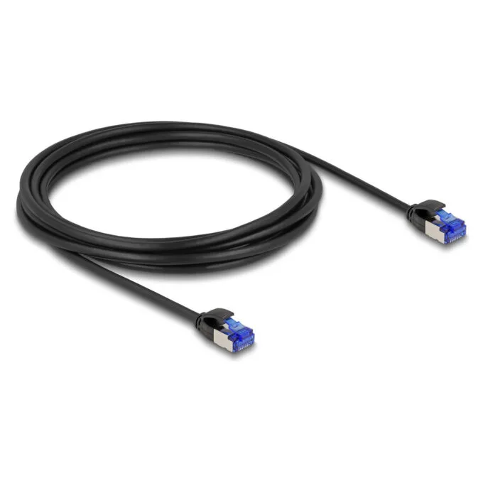 Delock RJ45 Netzwerkkabel Cat.6A S FTP Slim 3 m schwarz — image 2