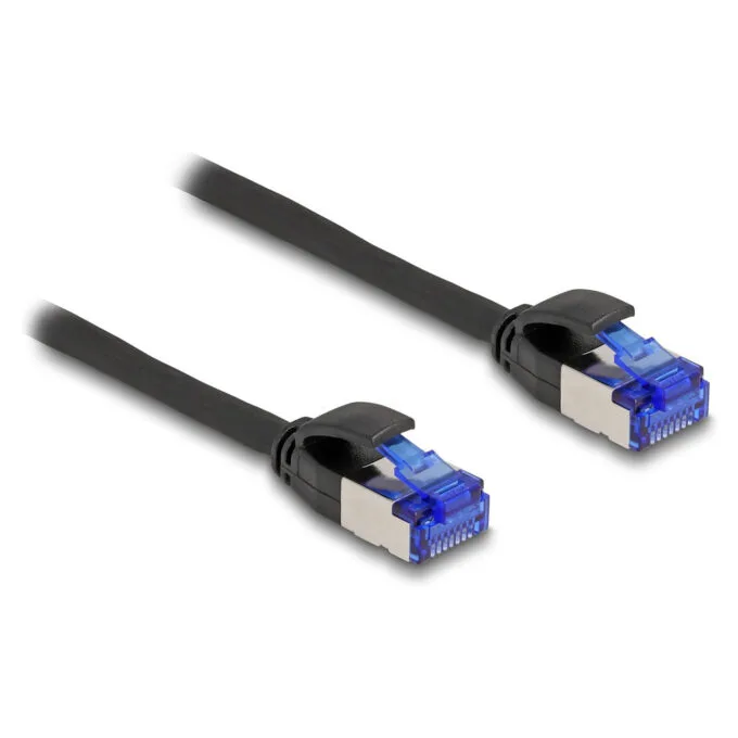Delock RJ45 Netzwerkkabel Cat.6A S FTP Slim 3 m schwarz — image 1