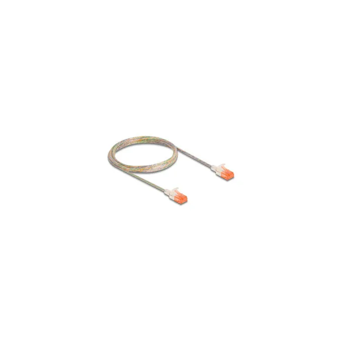 Delock RJ45 Netzwerkkabel Cat.6A U UTP Slim 2 m transparent — image 1