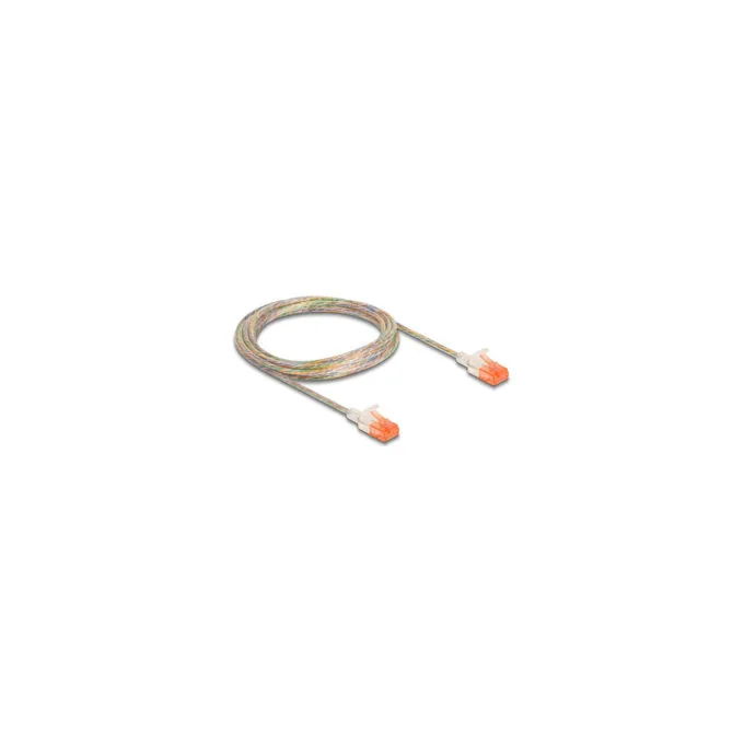 Delock RJ45 Netzwerkkabel Cat.6A U UTP Slim 3 m transparent — image 1