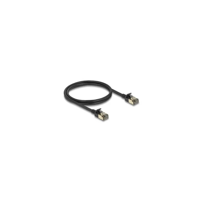 Delock RJ45 Netzwerkkabel Cat.8.1 F FTP Slim Pro 1 m schwarz — image 1