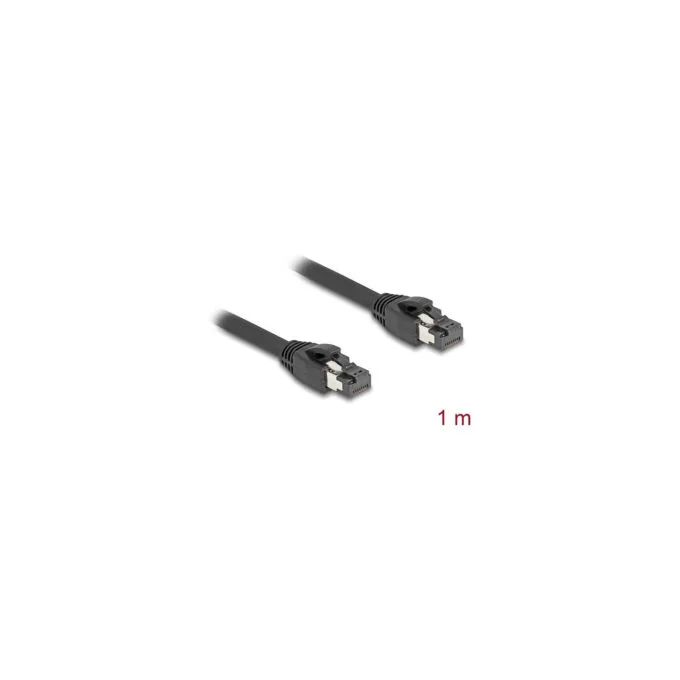 Delock RJ45 Netzwerkkabel Cat.8.1 S FTP 1 m bis 40 Gbps schwarz — image 2