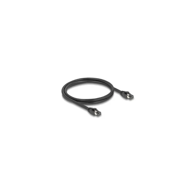 Delock RJ45 Netzwerkkabel Cat.8.1 S FTP 1 m bis 40 Gbps schwarz — image 1