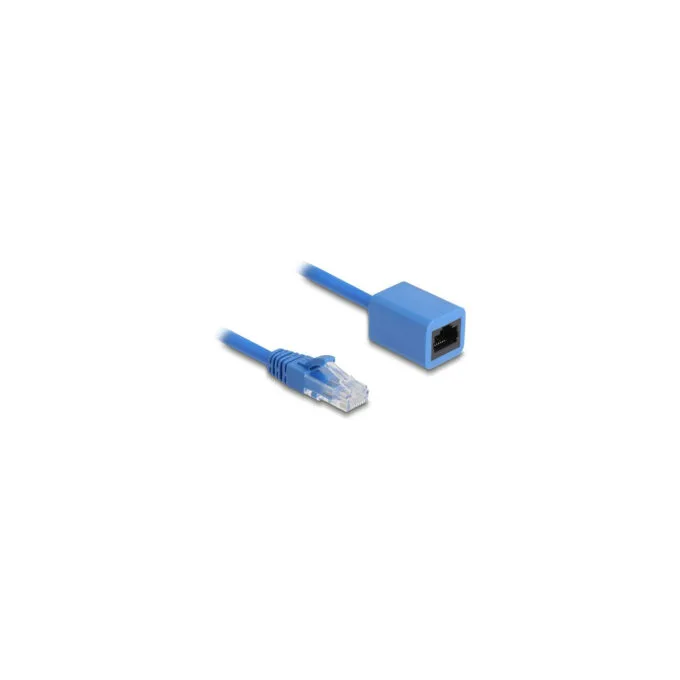 Delock RJ45 Spiralkabel Stecker zu Buchse Cat.6 UTP 0.6 m bis 1.2 m blau — image 2