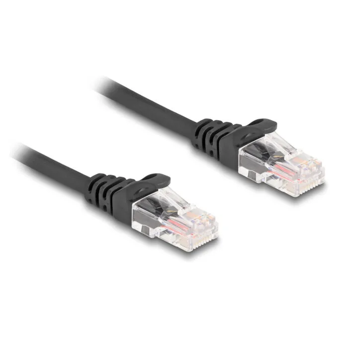 Delock RJ45 Spiralkabel Stecker zu Stecker Cat.5e 2 m schwarz — image 2