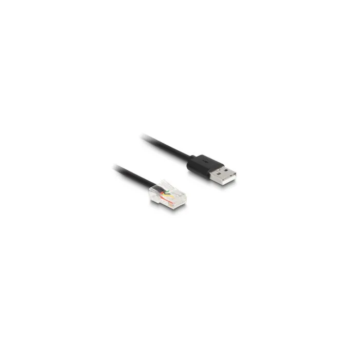 Delock RJ50 zu USB 2.0 Typ-A Spiralkabel 2 m — image 2