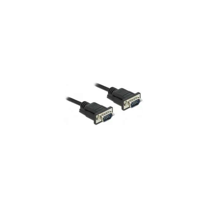 Delock RS-232 Kabel Seriell D-Sub 9 Stecker zu Stecker mit schmalem Steckergehäuse 3 m — image 1