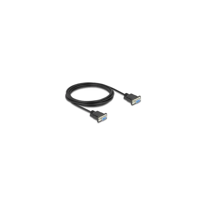 Delock RS-232 Kabel Seriell D-Sub9 Buchse zu Buchse mit schmalem Steckergehäuse 3 m — image 1