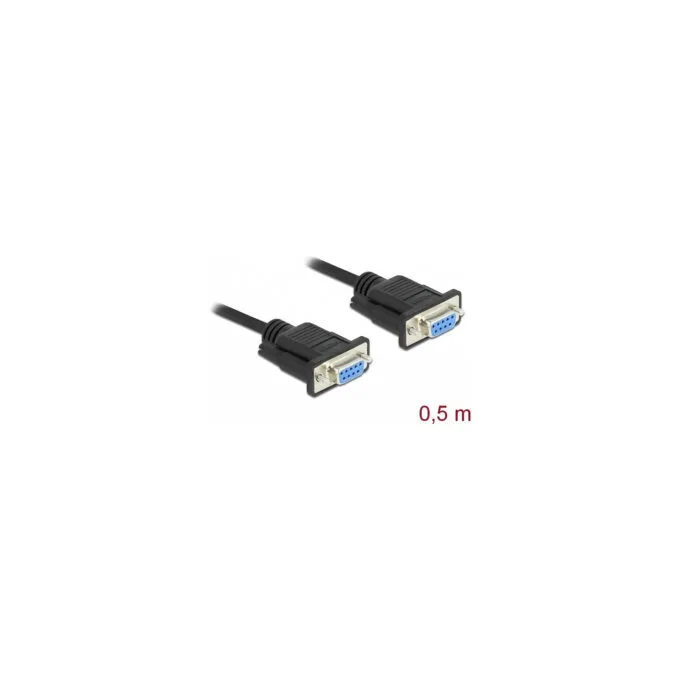 Delock RS-232 Kabel Seriell D-Sub9 Buchse zu Buchse Nullmodem mit schmalem Steckergehäuse 0.5 m — image 3