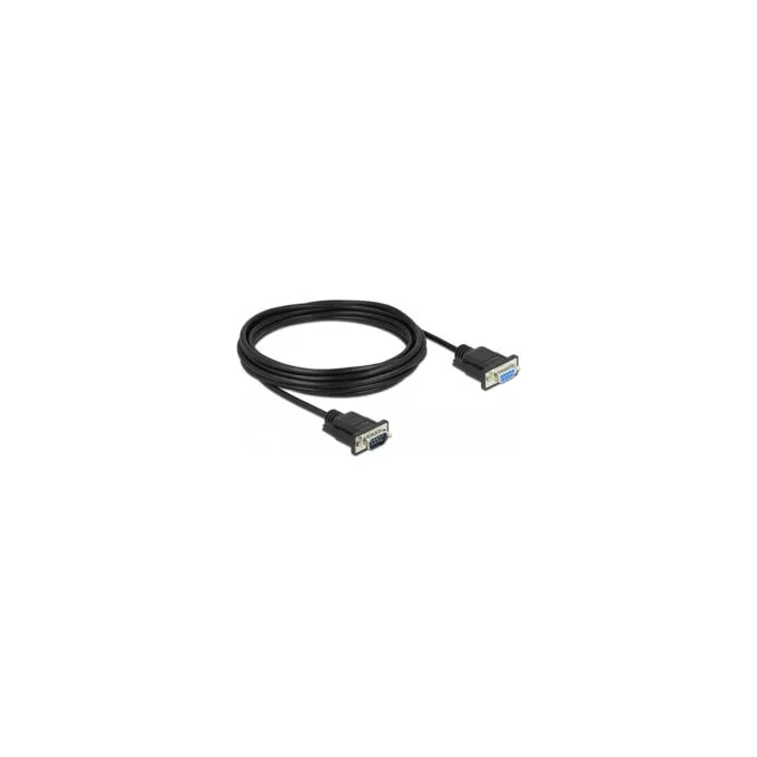 Delock RS-232 Kabel Seriell D-Sub9 Stecker zu Buchse mit schmalem Steckergehäuse 5 m — image 2