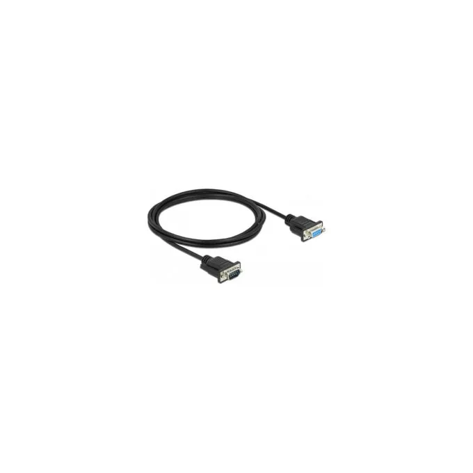 Delock RS-232 Kabel Seriell D-Sub9 Stecker zu Buchse Nullmodem mit schmalem Steckergehäuse 2 m — image 2