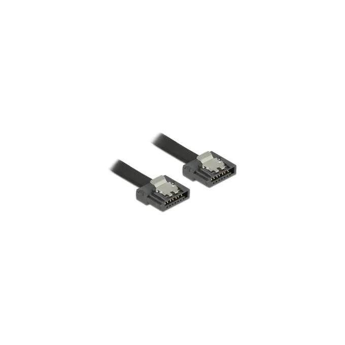 Delock SATA 6 Gb s Kabel 100 cm schwarz FLEXI — image 1