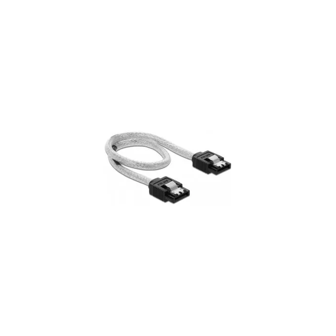 Delock SATA 6 Gb s Kabel 30 cm transparent — image 1