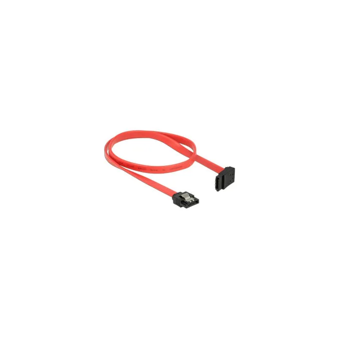 Delock SATA 6 Gb s Kabel gerade auf oben gewinkelt 50 cm rot — image 2