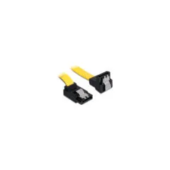 Delock SATA 6 Gb s Kabel oben gewinkelt auf unten gewinkelt 30 cm gelb