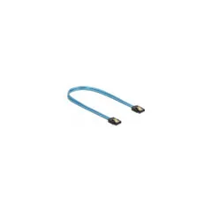 Delock SATA 6 Gb s Kabel UV Leuchteffekt blau 70 cm