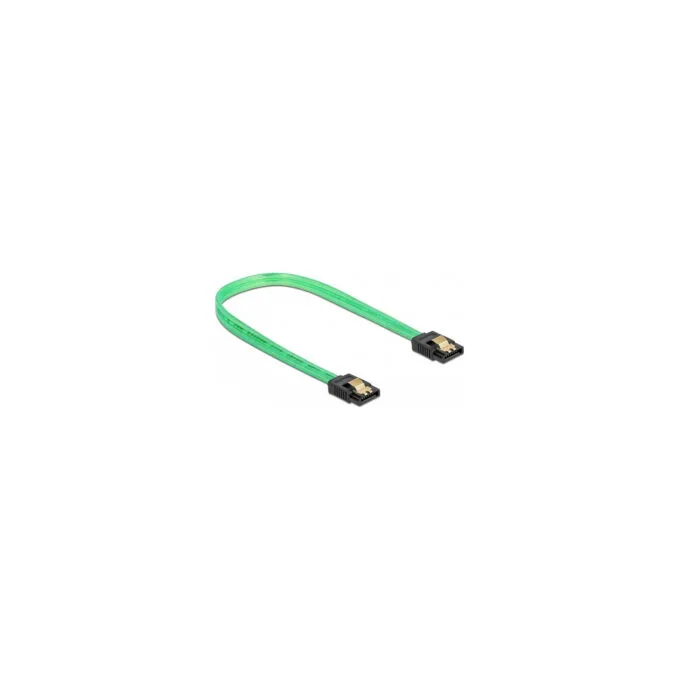 Delock SATA 6 Gb s Kabel UV Leuchteffekt grün 20 cm — image 3