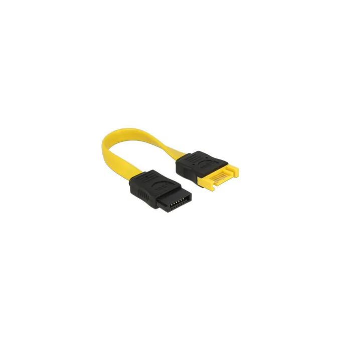 Delock SATA 6 Gb s Verlängerungskabel 10 cm gelb — image 1