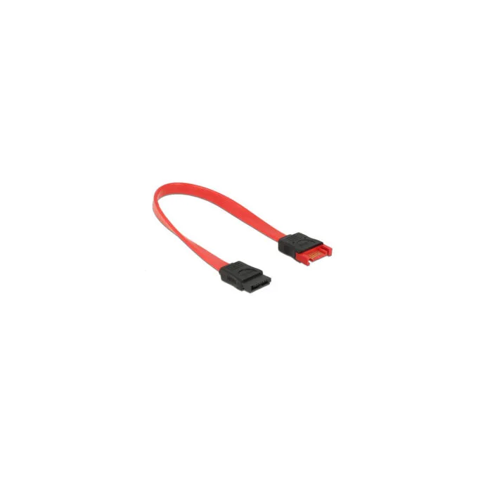Delock SATA 6 Gb s Verlängerungskabel 20 cm rot — image 1
