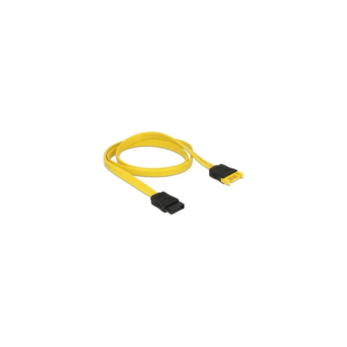 Delock SATA 6 Gb s Verlängerungskabel 70 cm gelb — image 2
