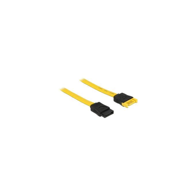 Delock SATA 6 Gb s Verlängerungskabel 70 cm gelb — image 1