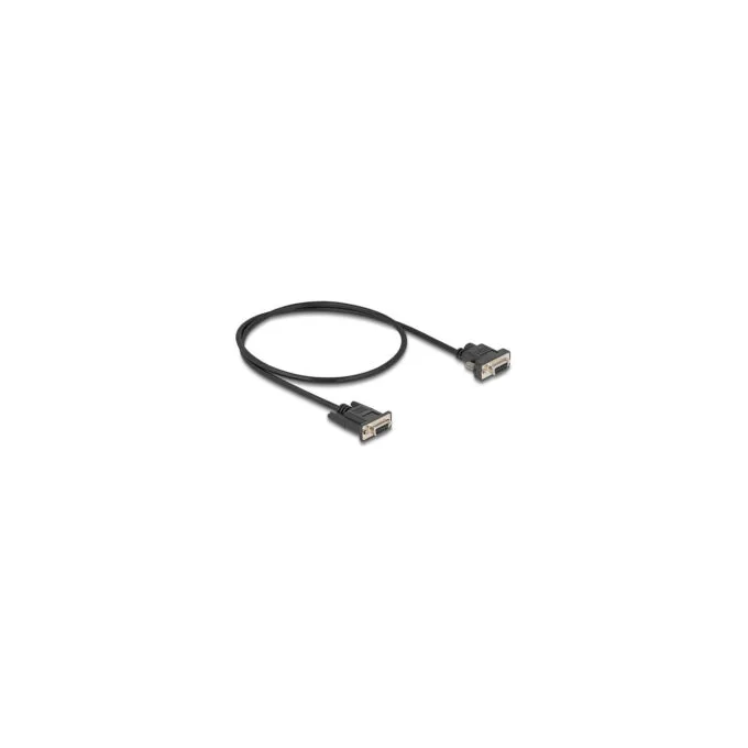 Delock Seriell Kabel RS-232 D-Sub9 Buchse zu D-Sub9 Buchse Stromanschluss an Pin 9 0.5 m — image 1