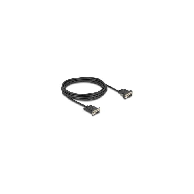 Delock Seriell Kabel RS-232 D-Sub9 Buchse zu D-Sub9 Buchse Stromanschluss an Pin 9 5 m — image 1