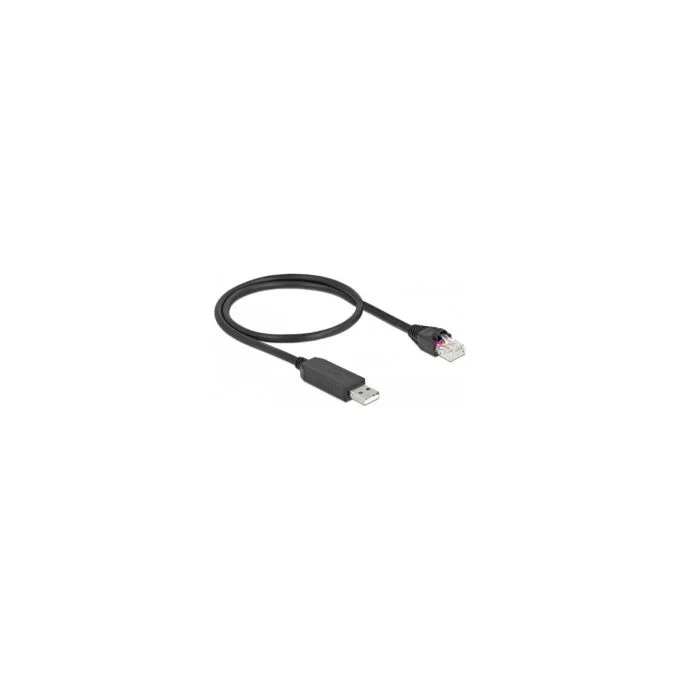 Delock Serielles Anschlusskabel mit FTDI Chipsatz. USB 2.0 Typ-A Stecker zu RS-232 RJ45 Stecker 50 cm schwarz — image 2