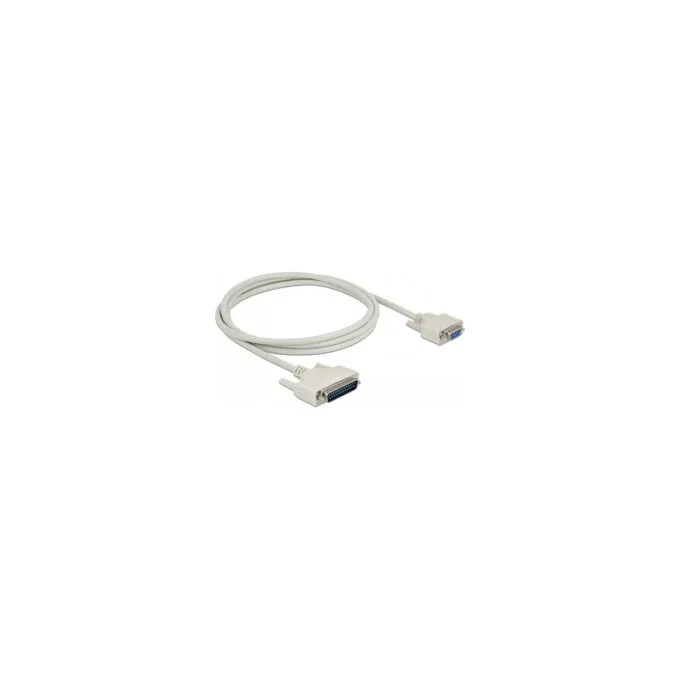 Delock Serielles Kabel D-Sub 25 Stecker zu D-Sub 9 Buchse 2 m — image 1