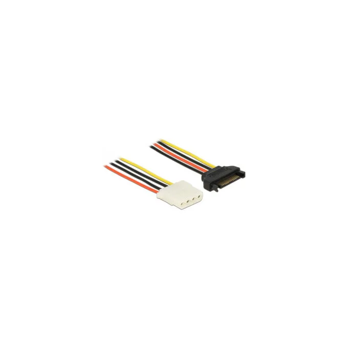 Delock Stromkabel SATA 15 Pin Buchse to 4 Pin Buchse 30 cm — image 1