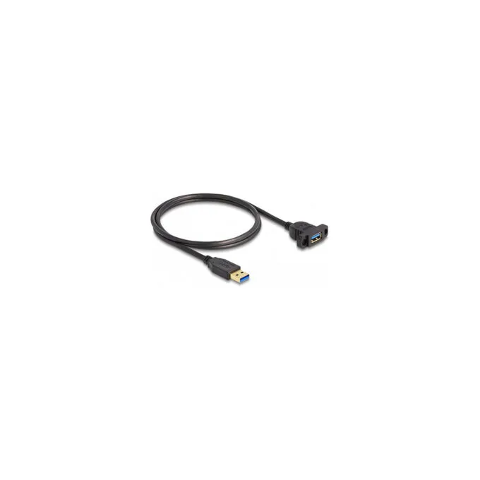 Delock SuperSpeed USB 5 Gbps (USB 3.2 Gen 1) Kabel USB Typ-A Stecker zu Buchse 1 m zum Einbau schwarz — image 1