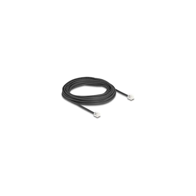 Delock Telefonkabel RJ11 Stecker zu RJ11 Stecker schwarz 5 m — image 1