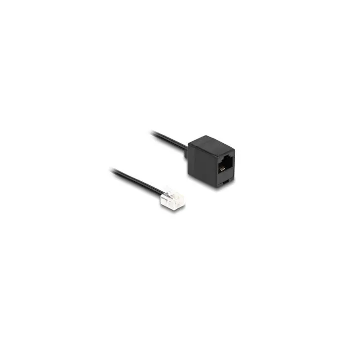 Delock Telefonkabel RJ11 Stecker zu RJ45 Buchse schwarz 3 m — image 1