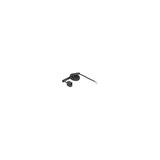 Delock Telefonkabel Spiralkabel RJ11 Stecker zu RJ45 Buchse schwarz 3 m — image 2