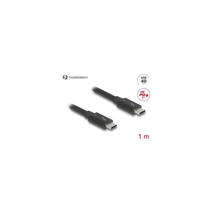 Delock ThunderboltTM 4 Kabel 40 Gbps PD 3.1 240 W 1 m schwarz — image 2